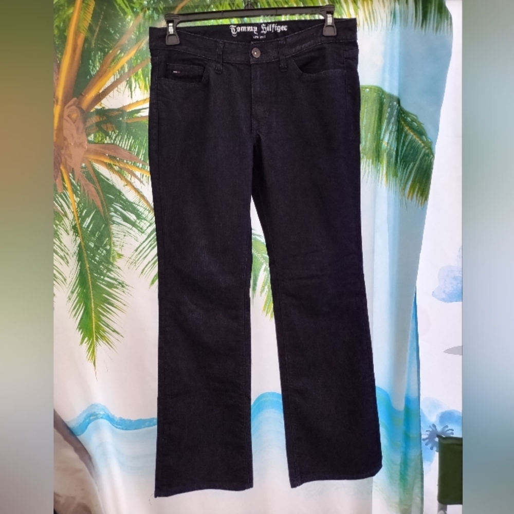 Tommy Hilfiger Dark Low Rise Boot Cut Jeans